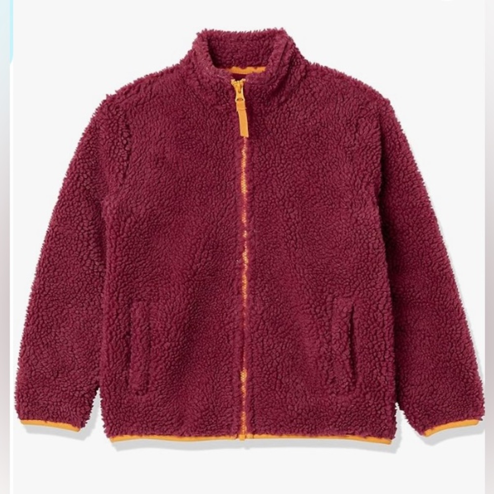 Amazon Essentials Boys & Toddlers Polar Fleece Lined Sherpa Full Zip Size L New